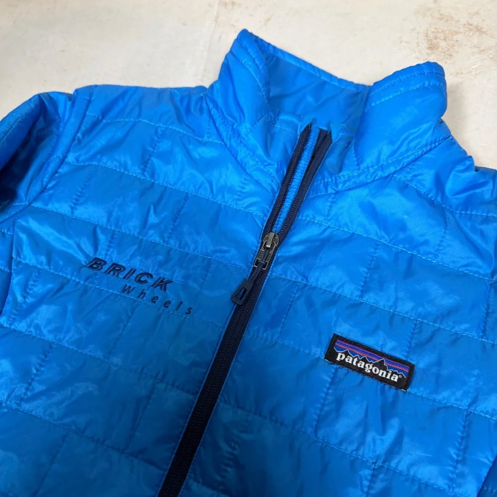 Patagonia Womens Nano Puff Jacket Blue Small STY84217 FA18 Brick Wheels Logo - Picture 6 of 7